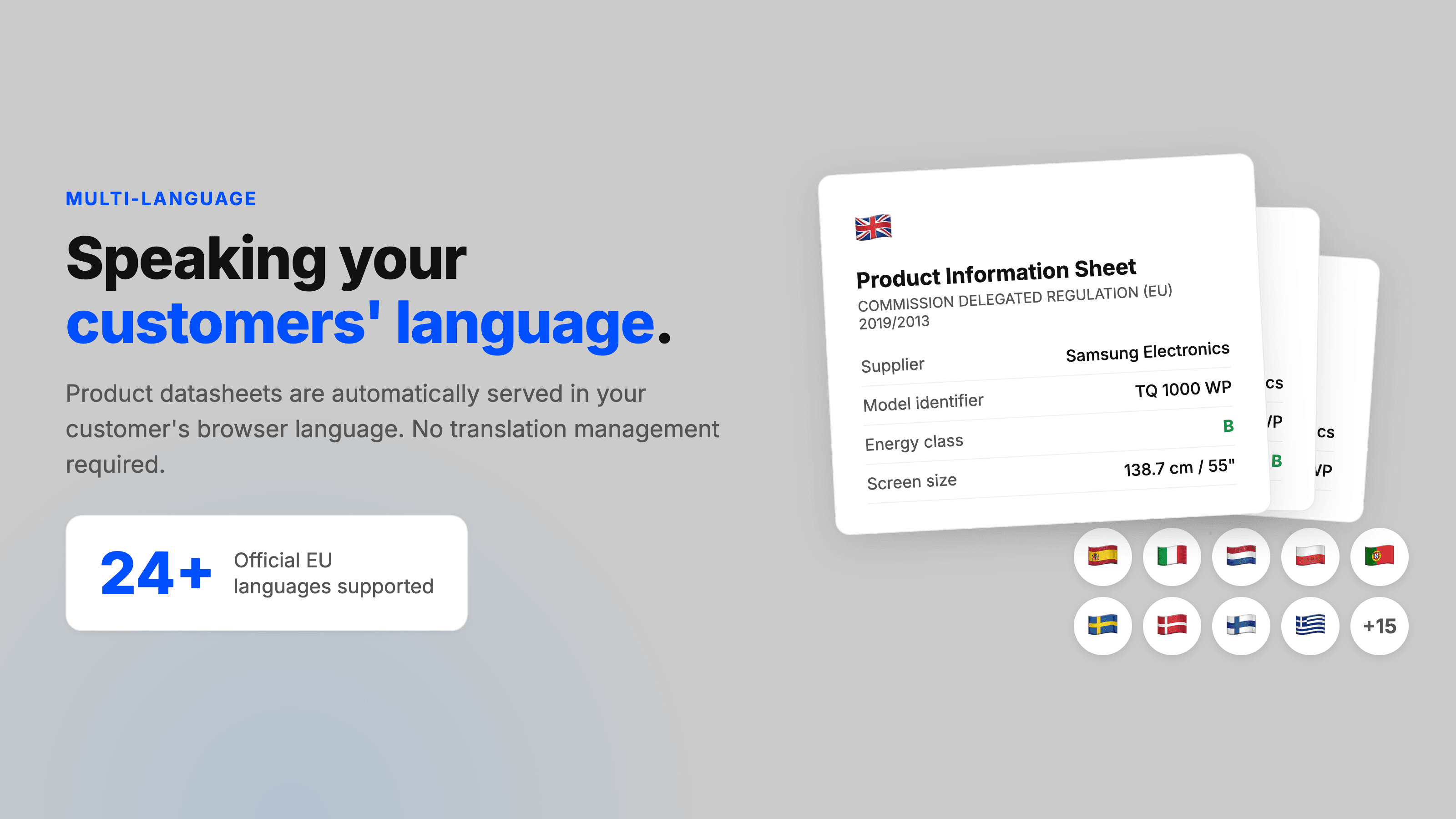 Speaking your customers' language.